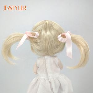 Pelucas de muñeca FSTYLER, coletas rubias <span class=keywords><strong>Mohair</strong></span>, venta al por mayor, personalización de fábrica, accesorios <span class=keywords><strong>para</strong></span> <span class=keywords><strong>muñecas</strong></span>, <span class=keywords><strong>Pelo</strong></span> Rizado desordenado <span class=keywords><strong>para</strong></span> muñeca BJD - Product Image 4