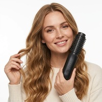 Brosse bouclante volumisante électrique sans fil en céramique, longue autonomie, format de poche, anti-brûlure, idéale pour les voyages d'affaires