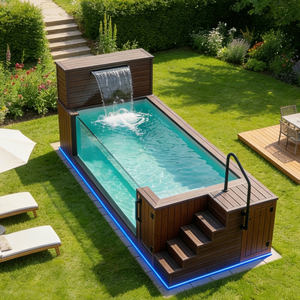 Kit de Piscina de Fibra de Vidrio de Fácil Instalación, Protección UV para Diversión Familiar, Diseño Ecológico para Espacios Exteriores, Piscina de Fibra de Vidrio Estilo Resort - Product Image 3