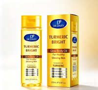 Huile pour le corps éclatante au curcuma DR.DAVEY 200 ml, niacinamide, huile de jojoba, huile d'amande, hydratante, éclaircissante, parfum frais, tous types de peau