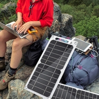 Portable 6.8V Flexible USB Waterproof Solar Panel for Outdoor Hiking Camping Mobile Phone Battery Charging Bank for Mobile