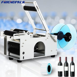 MT50 Electric Semi-automatic Desktop Round Plastic Bottle Sticker Labeling Printing Machine Stainless Steel Housing Touch Screen