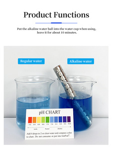Bastoncini Filtranti per Acqua Alcalina, Alcalizzatore Portatile in Acciaio Inox, Ionizzatore, Purificatore d'Acqua Minerale a Idrogeno, Filtro a Carbone per Acqua - Product Image 6