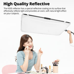 Ambitful KS05 100x100cm <span class=keywords><strong>6</strong></span> en 1 Noir Or Blanc Ruban Réflecteur Diffuseur Main Tige Pliable Soleil <span class=keywords><strong>Scrim</strong></span> avec Support de Poignée - Product Image 3