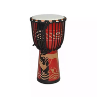 Aiersi Tambour Djembé Africain Professionnel de 12 Pouces Bongo en Bois Taille Standard Bon Son Instrument de Musique Percussion