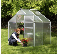 Serre en polycarbonate avec ventilation sur le toit Grand panneau PC extérieur Conception de serre de plain-pied pour jardin et cour