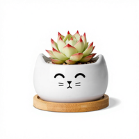 Pot Bunga Keramik Mini Modern untuk Interior, Lucu, Unik, Dekoratif, Natal, Grosir, Custom