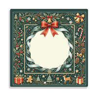 Tapis de jeu de Mahjong de Noël, base en caoutchouc antidérapante, motif personnalisé pour le Mahjong américain