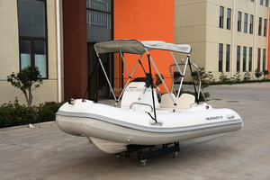 Bateau de pêche pneumatique à coque rigide en fibre de verre CE RIB 330 avec moteur hors-bord à vendre - Product Image 3