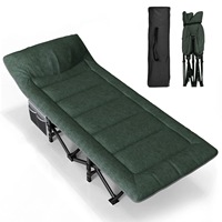 Lit Pliant DrunkenXp Premium avec Matelas en Mousse à Mémoire de Forme Luxueuse, Parfait pour Invités ou Camping