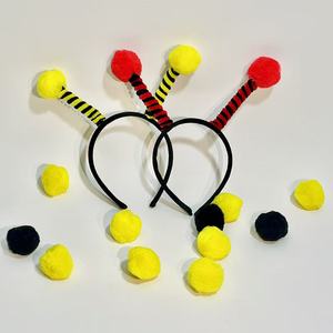 Nueva Diadema Divertida de Abejas con Bolas de Pompón Coloridas, Banda para el Cabello para Lavar la Cara, Accesorio para el Cabello para Niñas Felices, Decoración para Fiestas de Cumpleaños de Princesas - Product Image 5