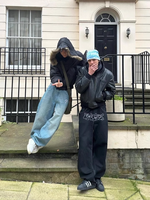 Streetwear rétro de haute qualité Hip-Hop Jeans baggy en denim taille haute pour hommes en coton personnalisé de style américain délavé imprimé