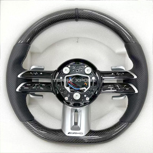 พวงมาลัยคาร์บอนไฟเบอร์สำหรับ Mercedes Benz AMG GT CL CLS CLA E S C36 G63 C43 ML SL W204 W213 W211 W205 - Product Image 6
