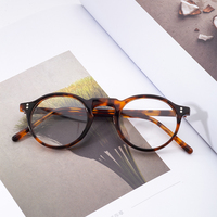 Montures de lunettes rondes en acétate pour hommes et femmes Montures de lunettes personnalisées Montures optiques haut de gamme de haute qualité