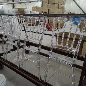 Chaise de mariage de luxe en gros, chaise transparente pour hôtel et événements, chaise Chiavari en acrylique pour la décoration de fêtes et d'accessoires pour couples - Product Image 3