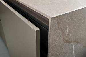 Gabinetes de Cocina Pintados a Medida, Gabinete de Cocina Negro Mate, Muebles Modernos con Fregadero - Product Image 6