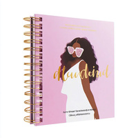 Journal de bien-être A5 personnalisé 100 pages planificateur de repas reliure à spirale couverture en papier PU personnalisé bande élastique cahier de perte de poids