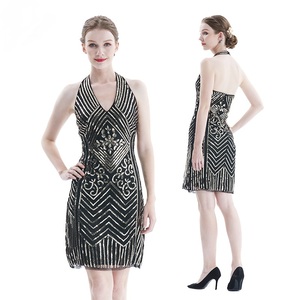 2022万圣节女性20世纪20年代复古挡板流苏串珠盖茨比派对亮片连衣裙串珠吊带衫芭蕾连衣裙S-3XL - Product Image 3