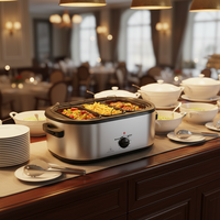 Rôtissoire électrique 3-en-1 pour dinde avec grande capacité de 18/22 QT, minuteur programmable, idéale pour la cuisson de plusieurs plats en fêtes