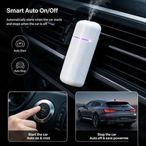 Diffuseur d'arômes ultrasonique intelligent mini pour voiture, rechargeable, diffuseur de parfum à clipser sur grille d'aération, flacon désodorisant suspendu pour voiture, vente en gros - Product Image 5