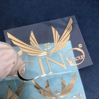 Autocollants de logo plaqués or 3D personnalisés professionnels étiquettes en métal de transfert de Nickel Chrome décorées UV or argent auto-adhésif