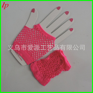 Mesh Short <b>Fishnet</b> Gloves Polyester Adult Party Halloween Accessory LPCS007 - Product Image 2