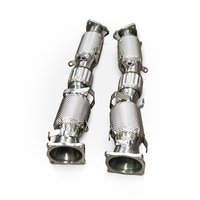 Acura NSX 3.5T 2017, Downpipe de performance en acier inoxydable pour Acura NSX, Collecteurs d'échappement Acura NSX avec bouclier thermique et convertisseur, Tuyaux d'échappement NSX