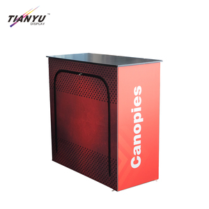 مكتب أمامي محمول من القماش المخصص ، مكتب استقبال زاوية صغير أسود حديث - Product Image 3