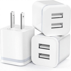 อะแดปเตอร์ชาร์จคุณภาพสูง หัวปลั๊กแบบ US อะแดปเตอร์ชาร์จ USB, 2.1A 5V พอร์ต USB <span class=keywords><strong>ค</strong></span>ู่ ชาร์จเร็วพิเศษ อะแดปเตอร์จ่ายไฟ USB <span class=keywords><strong>ส</strong></span>ำหรับโทรศัพท์ - Product Image 1