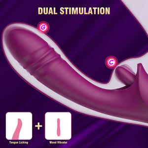 2024 meilleur vendeur sucer lécher la langue <span class=keywords><strong>baguette</strong></span> vibrateur g-spot poussée gode vibrant femme masturbateur jouets sexuels pour femme - Product Image 3