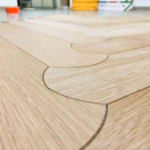 Revêtement mural commercial en placage de bois véritable anti-rayures de qualité supérieure pour une utilisation en intérieur Revêtement de sol technique résistant pour les bureaux - Product Image 4