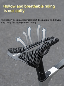 Selle de vélo en fibre de carbone imprimée en 3D VTT selle de vélo de route respirant absorbant les chocs équipement d'équitation - Product Image 5