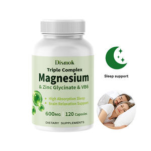 Supplément Santé Zinc Premium 500mg Glycinate de Magnésium Capsules Soutient la Relaxation du Cerveau et le Sommeil Profond - Product Image 1
