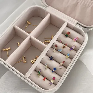 Orecchini di cristallo alla moda set orecchini in argento sterling 925 gioielli zircone pietra per donne ragazza