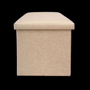 Modern Stool Living Room Furniture <b>Storage</b> Box With Highest Quality Fabric and Stainless Steel Bamboo Chairs - Product Image 1