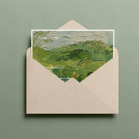 Impresión de logotipo personalizado Tarjeta de regalo de cumpleaños A5 Tarjetas de agradecimiento Sobre de papel Tarjeta personalizada Personalización