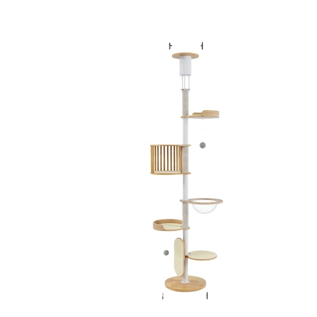 Space-Saving DIY Cat Furniture, Small Size Household Cat Tree, Cat Capsule Cave & Cat Nest for Limited Space Home