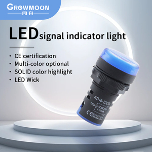 Growmoon Light Indicator With ND22mm Mounting Hole, AC/DC 12V/24V/220V Signal <strong>Lamp</strong> For Electrical Equipment