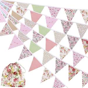 Banderoles de 19 pouces en forme de Triangle, drapeaux en tissu <span class=keywords><strong>multicolore</strong></span>, guirlandes de fanions pour fête, décoration suspendue pour Festival en plein air - Product Image 5
