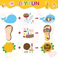 Esus autocollant école du dimanche artisanat pour enfants religieux jésus marche avec nous bricolage tronc ou traiter Kit d'artisanat chrétien