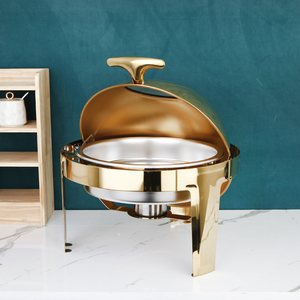 Juego de Recipientes para Buffet de Acero Inoxidable, de Lujo, para Mantener <span class=keywords><strong>la</strong></span> Comida Caliente, Ecológico, Portátil, para Catering, Restaurantes y Uso Comercial - Product Image 5