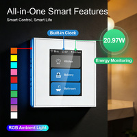 Interruttore Intelligente da Parete LANBON WIFI MESH di Alta Qualità con Pannello Touch LCD L8, 1/2/3 Gang, Compatibile con Smart Living Alexa