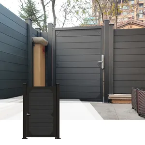 Наружные коэкструзионные WPC рельефные ограждения с текстурой древесины раздвижные двери безопасность садовые ворота