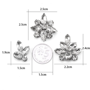 Hot Long Lanh Rõ Ràng Glass Pha Lê Hotfix Kim Cương Các Bản Vá Lỗi Flatback Sắt Trên Rhinestone Appliques Cho Quần Áo Trang Trí - Product Image 3