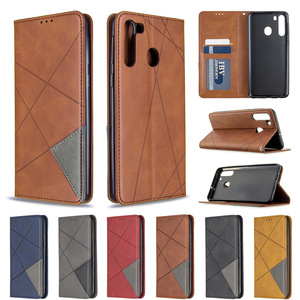 Pure Color Reto <span class=keywords><strong>เคส</strong></span>หนัง PU ฝาปิดแม่เหล็ก,<span class=keywords><strong>เคส</strong></span>โทรศัพท์ลายสี่เหลี่ยมขนมเปียกปูนสำหรับ XIAOMI <span class=keywords><strong>POCO</strong></span> <span class=keywords><strong>X3</strong></span> - Product Image 1