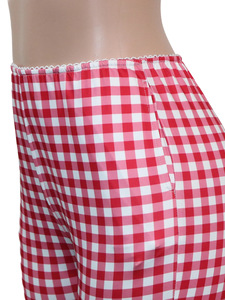 Calças Skinny de Cintura Alta com Estampa Xadrez Vintage e Renda, Moda de Verão 2027 para Mulheres, Leggings Cropped Sexy Y2K para Praia e Streetwear - Product Image 5