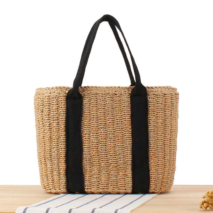 Woven Straw Handbag