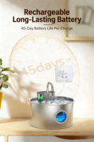 Fontaine à eau pour animaux de compagnie intelligente ultra-silencieuse en acier inoxydable durable de 3,2 L, design moderne écologique, pour chats et chiens, automatique