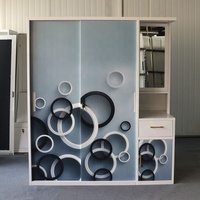 Fabricant de placards en acier sur mesure, coiffeuse moderne en acier avec miroir pour chambre à coucher