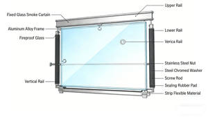 <span class=keywords><strong>Porte</strong></span> en verre coupe-feu homologuée UL, panneau en verre coupe-feu, barrière en verre coupe-feu fabriquée en Chine - Product Image 6